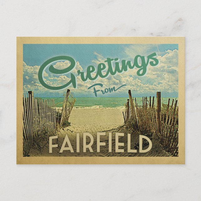 Fairfield Beach Vintage Travel Postcard (Front)