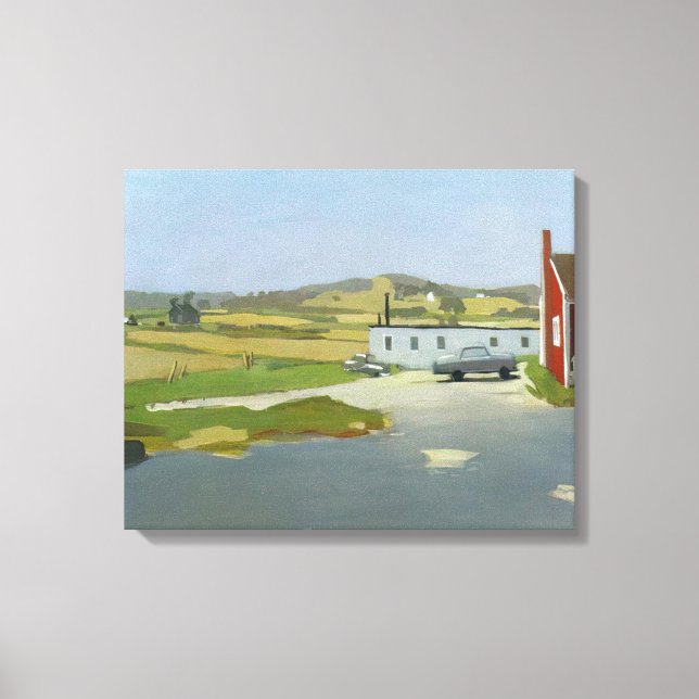 Fairfield Porter - LONG ISLAND LANDSCAPE WITH RED  Canvas Print (Front)