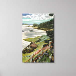 Fairfield Porter - RED CABLES 1940 Canvas Print