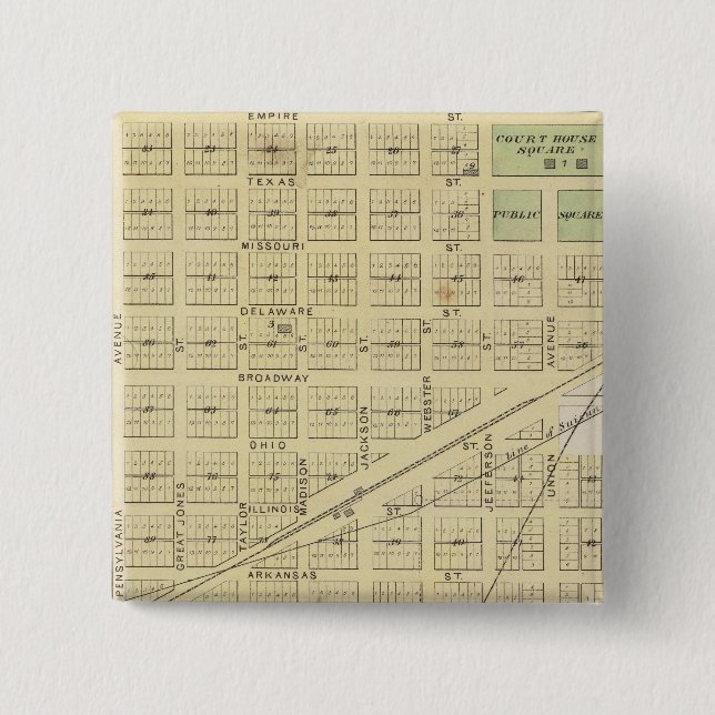 Fairfield, Suisun 15 Cm Square Badge (Front)