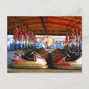 Fairground Dodgem Bumper Car Postcard