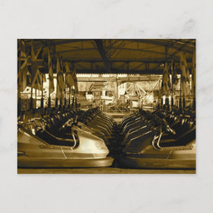 Fairground Dodgem Bumper Car Postcard