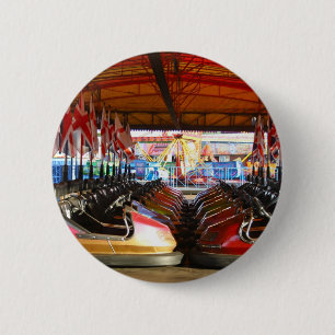 Fairground Dodgem Bumper Cars  Button Badge