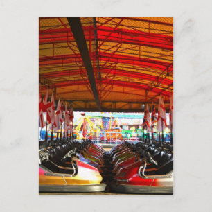 Fairground Dodgem Bumper Cars  Postcard