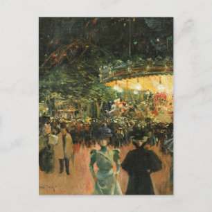 Fairground, Place Pigalle Louis Abel-Truchet Postcard