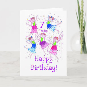 'Fairies' 7th Birthday Card