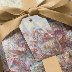 Fairies and a Birds Nest Fantasy Fairy Gift Tag