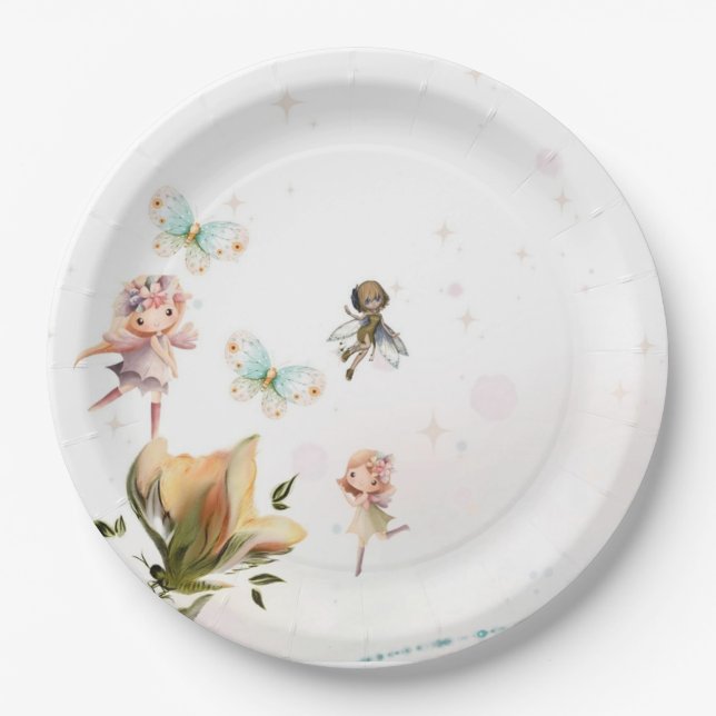 Fairies and fantasy paper plates  (Front)