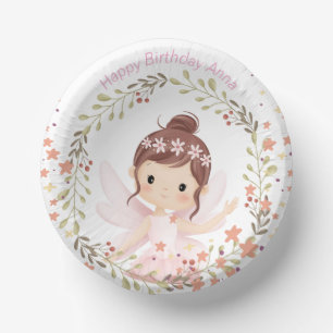Fairies and pink Table Confetti Paper Plate