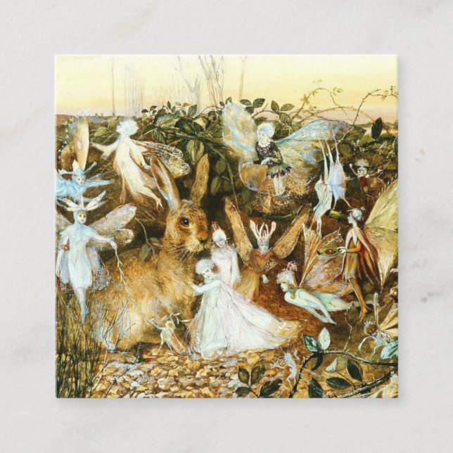 Fairies and Rabbit Enclosure Card (Front)