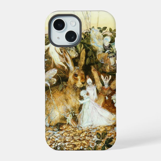 Fairies and Rabbit iPhone 15 Case (Back)