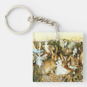 Fairies and Rabbit Key Ring