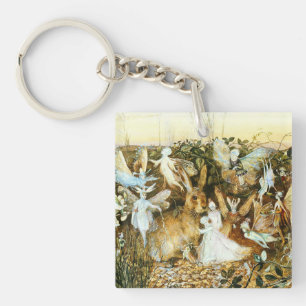 Fairies and Rabbit Key Ring