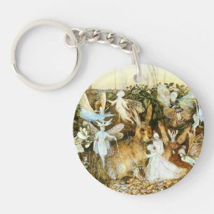 Fairies and Rabbit Key Ring