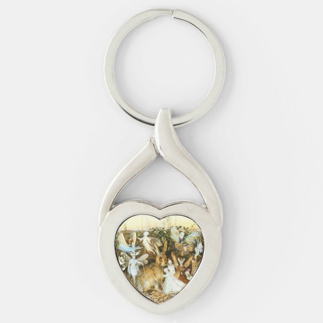 Fairies and Rabbit Key Ring (Front)