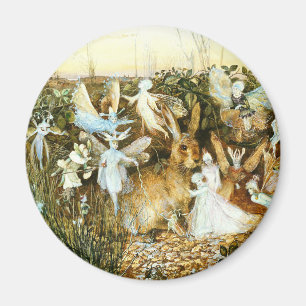 Fairies and Rabbit Magnet