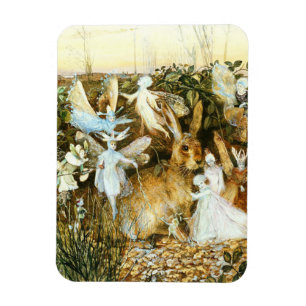 Fairies and Rabbit Magnet