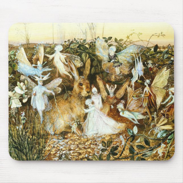 Fairies and Rabbit Mouse Mat (Front)