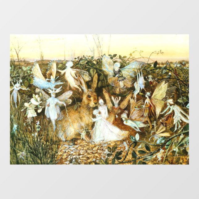 Fairies and Rabbit Window Cling (Sheet)