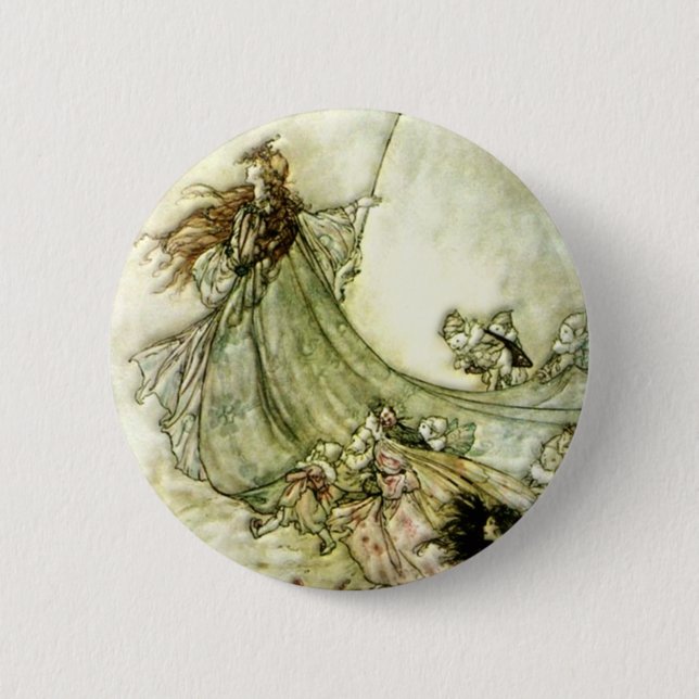 Fairies Away - Arthur Rackham 6 Cm Round Badge (Front)