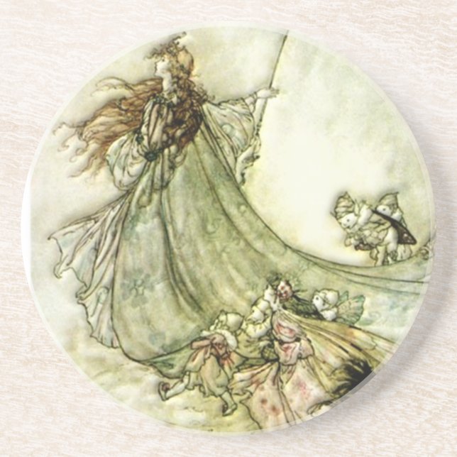 Fairies Away - Arthur Rackham Coaster (Front)