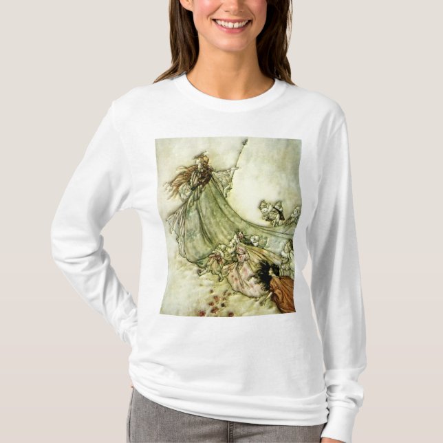 Fairies Away - Arthur Rackham T-Shirt (Front)