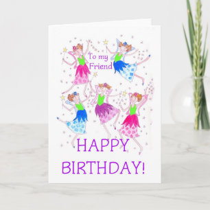 'Fairies' Birthday Card for a friend
