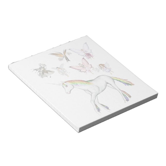 Fairies Colour the Unicorn Notepad (Angled)