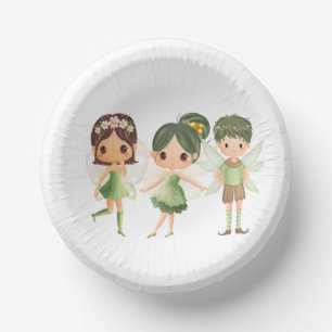 Fairies Dressed in Green Paper bowls Plate