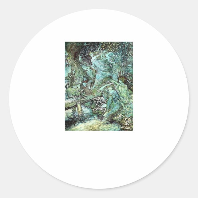 Fairies Fairycore Fashion Aesthetic Goblincore Cot Classic Round Sticker (Front)