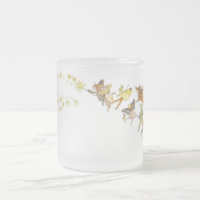 Fairies Frosted Glass Coffee Mug (Center)