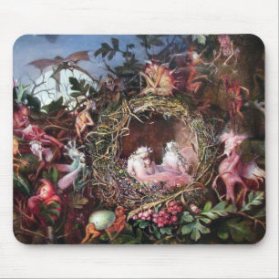 Fairies in a Birds Nest, John Anster Fitzgerald Mouse Mat