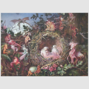 Fairies in a Birds Nest, John Anster Fitzgerald Tissue Paper