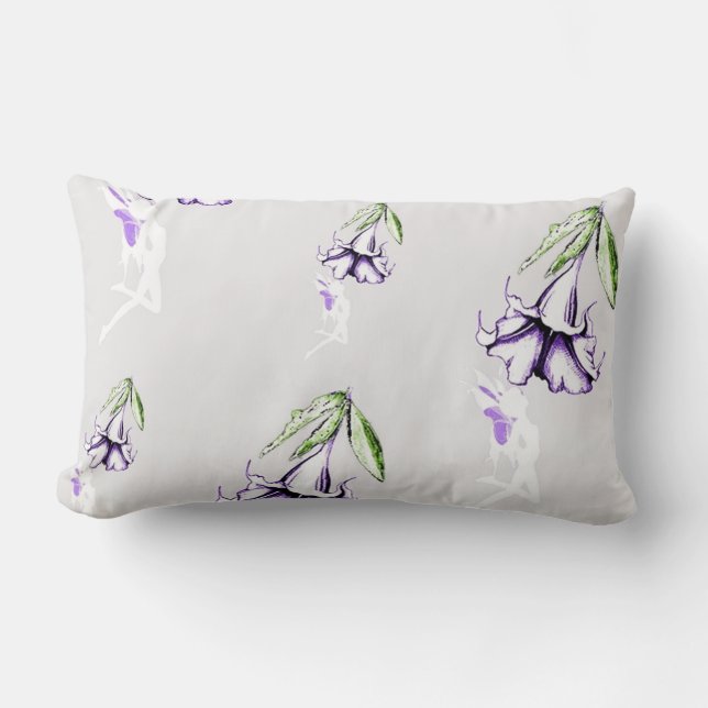 Fairies in my Garden Lumbar Cushion (Front)