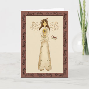 Fairies in the Garden Birthday Greeting Card