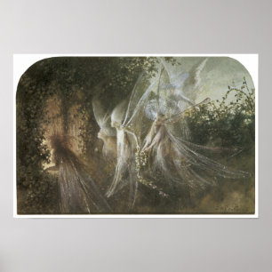 Fairies Looking Through a Gothic Arch, c. 1864 Poster