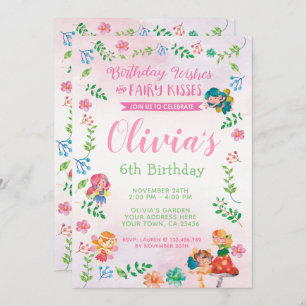 Fairies, Magical Birthday Invitation