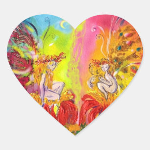 FAIRIES OF DAWN ,Fantasy Heart Sticker