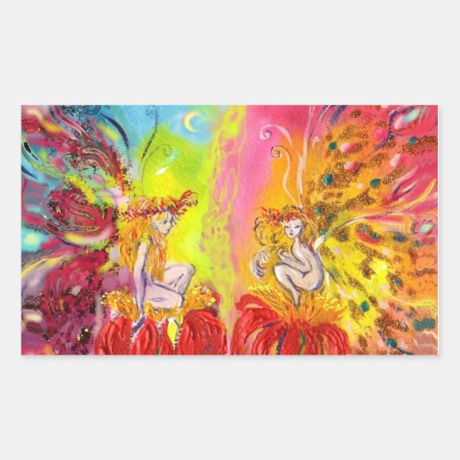 FAIRIES OF DAWN RECTANGULAR STICKER (Front)