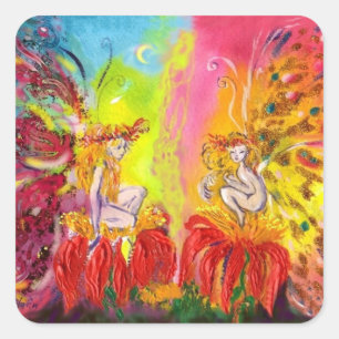 FAIRIES OF DAWN SQUARE STICKER