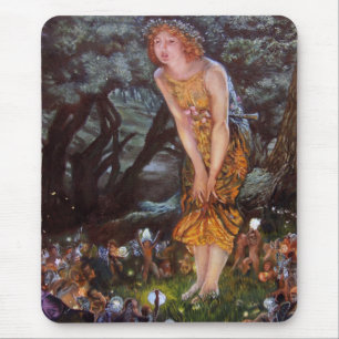 Fairies on a Midsummer Night in Girls Dream Mouse Mat