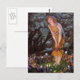 Fairies on a Midsummer Night in Girls Dream Postcard