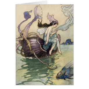Fairies on the Seashore Card by Warwick Goble