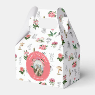 Fairies Pink Floral Mushroom Fairy Castle Birthday Favour Box
