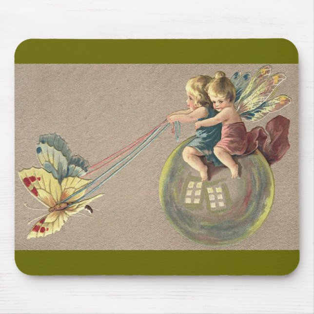 Fairies Riding a Bubble Mouse Mat (Front)