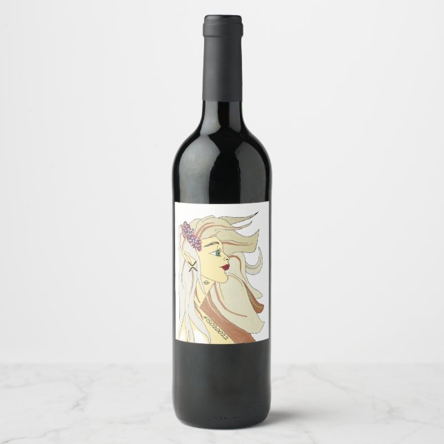 Fairies Send Blessings, Drop Hints Wine Label (Front)
