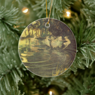 Fairies Whirl by Arthur Black, Vintage Fairy Dance Ceramic Tree Decoration