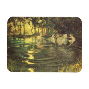 Fairies Whirl by Arthur Black, Vintage Fairy Dance Magnet