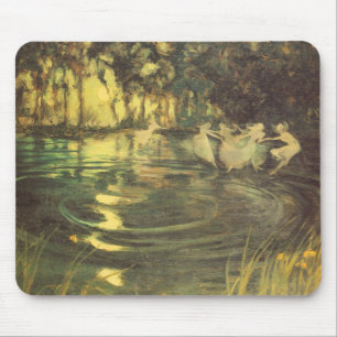 Fairies Whirl by Arthur Black, Vintage Fairy Dance Mouse Mat
