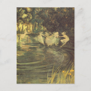 Fairies Whirl by Arthur Black, Vintage Fairy Dance Postcard